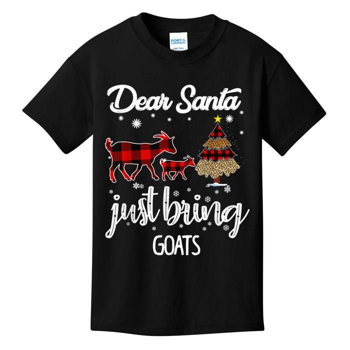 Dear Santa just bring Goats Christmas Kids T-Shirt