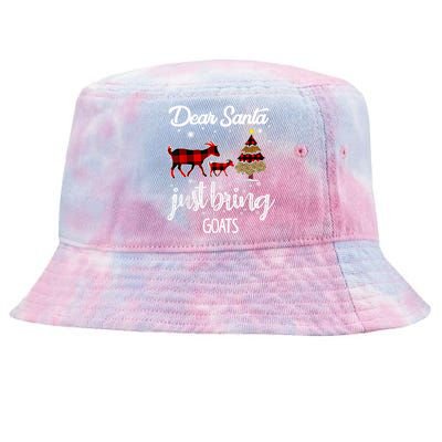 Dear Santa just bring Goats Christmas Tie-Dyed Bucket Hat