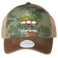 Dear Santa Just Bring Wine Reindeer Dasher Dancer Prancer Gift Legacy Tie Dye Trucker Hat