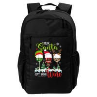Dear Santa Just Bring Wine Reindeer Dasher Dancer Prancer Gift Backpack