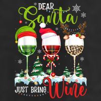 Dear Santa Just Bring Wine Reindeer Dasher Dancer Prancer Gift 15oz Campfire Ceramic Mug