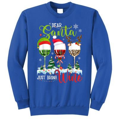 Dear Santa Just Bring Wine Reindeer Dasher Dancer Prancer Gift Sweatshirt