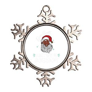 Dear Santa Just Bring Bourbon Funny Black Christmas Santa Gift Metallic Star Ornament