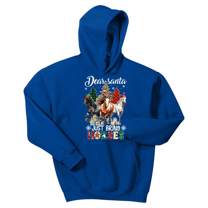 Dear Santa Just Brings Horses Christmas Meaningful Gift Kids Hoodie