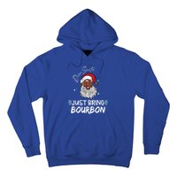 Dear Santa Just Bring Bourbon Funny Black Christmas Santa Gift Hoodie