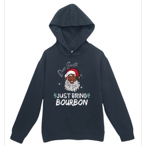 Dear Santa Just Bring Bourbon Funny Black Christmas Santa Gift Urban Pullover Hoodie