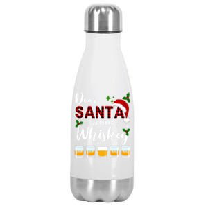 Dear Santa Just Bring Whiskey Gift Stainless Steel Insulated Water Bottle