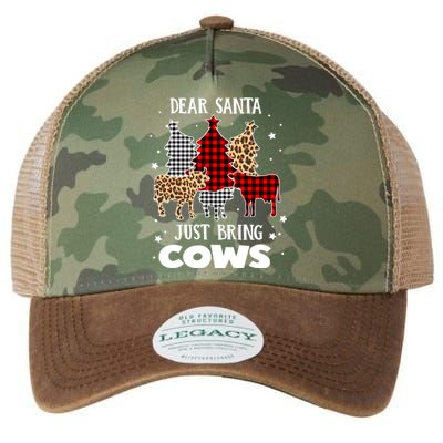 Dear Santa Just Bring Cows Christmas Xmas Funny Meaningful Gift Legacy Tie Dye Trucker Hat