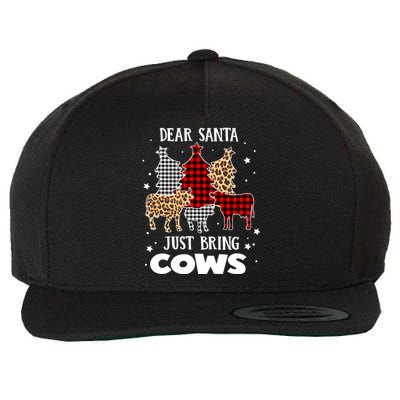 Dear Santa Just Bring Cows Christmas Xmas Funny Meaningful Gift Wool Snapback Cap