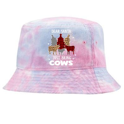 Dear Santa Just Bring Cows Christmas Xmas Funny Meaningful Gift Tie-Dyed Bucket Hat