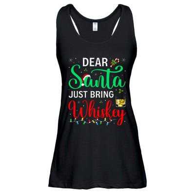 Dear Santa Just Bring Whiskey Xmas Pajamas Ladies Essential Flowy Tank