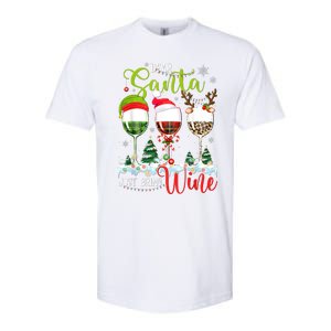 Dear Santa Just Bring Wine Funny Christmas Wine Glasses Softstyle® CVC T-Shirt