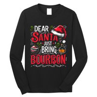 Dear Santa Just Bring Bourbon Christmas Pajamas Long Sleeve Shirt