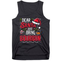 Dear Santa Just Bring Bourbon Christmas Pajamas Tank Top