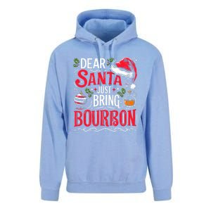 Dear Santa Just Bring Bourbon Christmas Pajamas Unisex Surf Hoodie