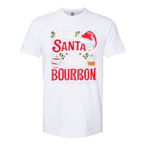 Dear Santa Just Bring Bourbon Christmas Pajamas Softstyle CVC T-Shirt