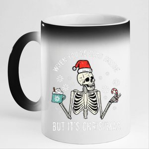 Dear Santa Just Bring Tequila Funny Drinking Christmas  11oz Black Color Changing Mug