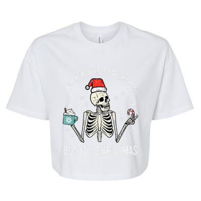 Dear Santa Just Bring Tequila Funny Drinking Christmas  Bella+Canvas Jersey Crop Tee