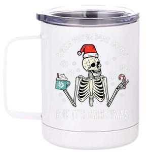 Dear Santa Just Bring Tequila Funny Drinking Christmas  12 oz Stainless Steel Tumbler Cup