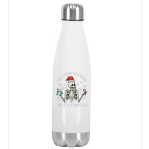 Dear Santa Just Bring Tequila Funny Drinking Christmas  Stainless Steel Insulated Water Bottle