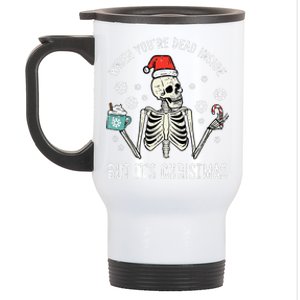 Dear Santa Just Bring Tequila Funny Drinking Christmas  Stainless Steel Travel Mug