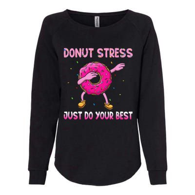 Donut Stress Just Do Your Best Teachers Testing Day Womens California Wash Sweatshirt