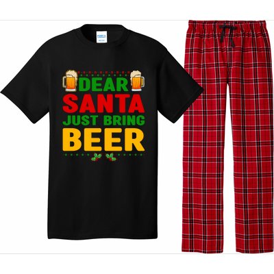 Dear Santa Just Bring Beer Great Gift Pajama Set