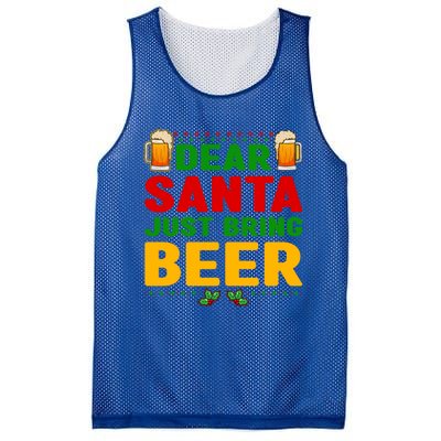 Dear Santa Just Bring Beer Great Gift Mesh Reversible Basketball Jersey Tank