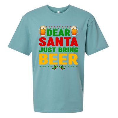 Dear Santa Just Bring Beer Great Gift Sueded Cloud Jersey T-Shirt