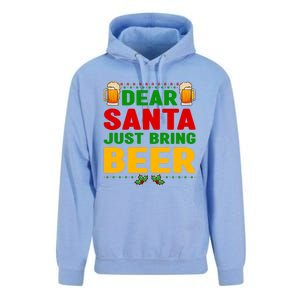 Dear Santa Just Bring Beer Great Gift Unisex Surf Hoodie