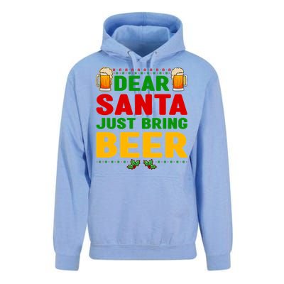 Dear Santa Just Bring Beer Great Gift Unisex Surf Hoodie