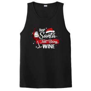 Dear Santa Just Bring Wine It Is My Perfect Christmas Funny Gift PosiCharge Competitor Tank