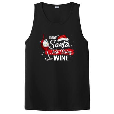 Dear Santa Just Bring Wine It Is My Perfect Christmas Funny Gift PosiCharge Competitor Tank