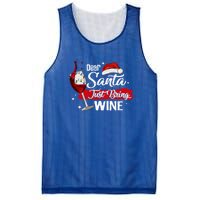 Dear Santa Just Bring Wine It Is My Perfect Christmas Funny Gift Mesh Reversible Basketball Jersey Tank