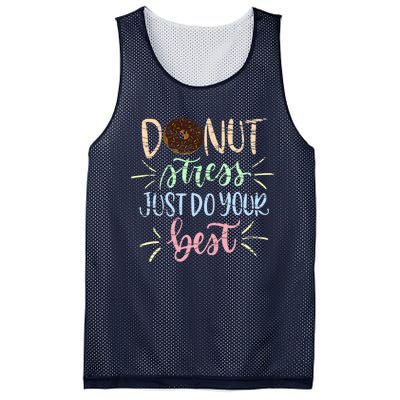 Donut Stress Just Do your Best, Rock The Test Mesh Reversible Basketball Jersey Tank