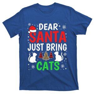 Dear Santa Just Bring Cats Funny Christmas Cat Lover Xmas Gift T-Shirt