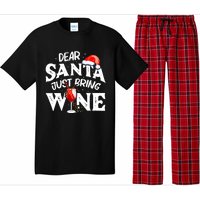 Dear Santa Just Bring Wine Funny Christmas Pajama Set