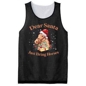 Dear Santa Just Bring Horses Christmas Horse Lovers Xmas Mesh Reversible Basketball Jersey Tank