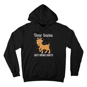 Dear Santa Just Bring Goats Cute Christmas Animal Xmas Long Sleeve Hoodie