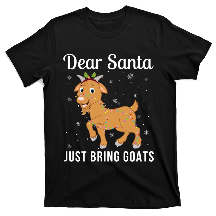 Dear Santa Just Bring Goats Cute Christmas Animal Xmas Long Sleeve T-Shirt