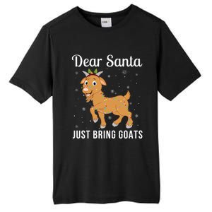 Dear Santa Just Bring Goats Cute Christmas Animal Xmas Long Sleeve Tall Fusion ChromaSoft Performance T-Shirt