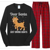 Dear Santa Just Bring Goats Cute Christmas Animal Xmas Long Sleeve Long Sleeve Pajama Set