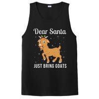 Dear Santa Just Bring Goats Cute Christmas Animal Xmas Long Sleeve PosiCharge Competitor Tank