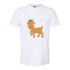 Dear Santa Just Bring Goats Cute Christmas Animal Xmas Long Sleeve Softstyle CVC T-Shirt