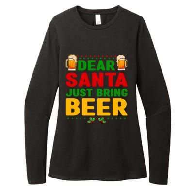 Dear Santa Just Bring Beer Great Gift Womens CVC Long Sleeve Shirt