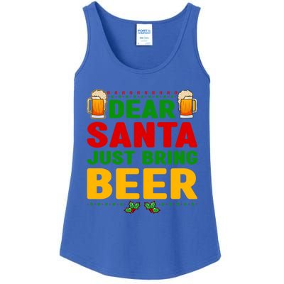 Dear Santa Just Bring Beer Great Gift Ladies Essential Tank