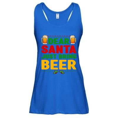 Dear Santa Just Bring Beer Great Gift Ladies Essential Flowy Tank