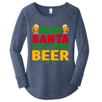 Dear Santa Just Bring Beer Great Gift Women's Perfect Tri Tunic Long Sleeve Shirt