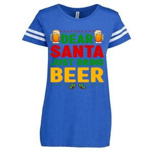 Dear Santa Just Bring Beer Great Gift Enza Ladies Jersey Football T-Shirt