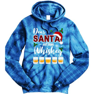 Dear Santa Just Bring Whiskey Cute Gift Tie Dye Hoodie